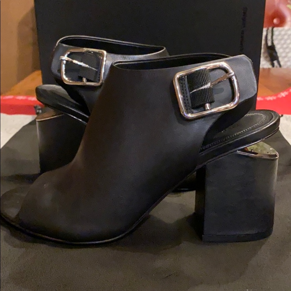 Alexander Wang Leather Nadia Block Heels NWB